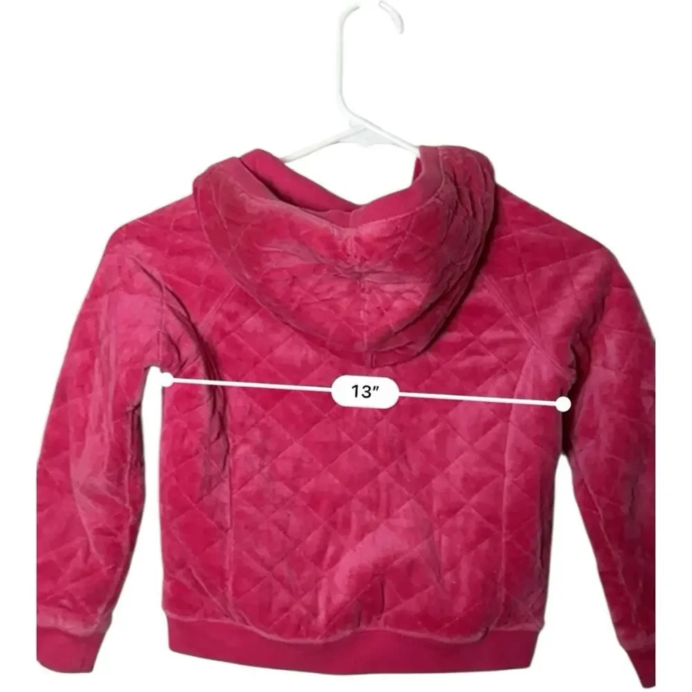 GAP Kids Quilted  Long Sleeve Zip Front  Hoodie With Pockets Sz S 6-7